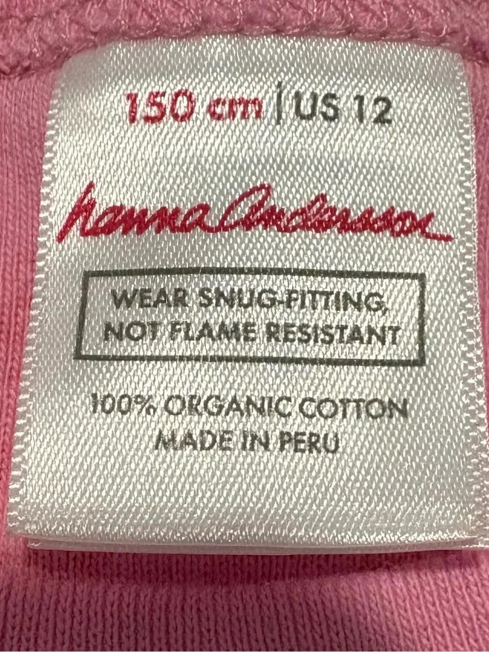 Hanna Anderson Girls Valentine's Long Sleeve Pajama Top Size 12